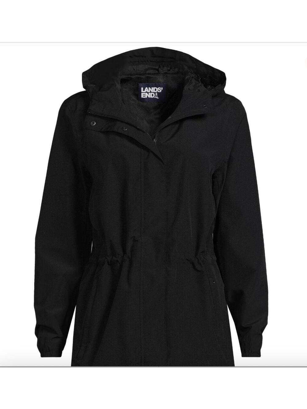 Lands End Waterproof Packable Rain Coat